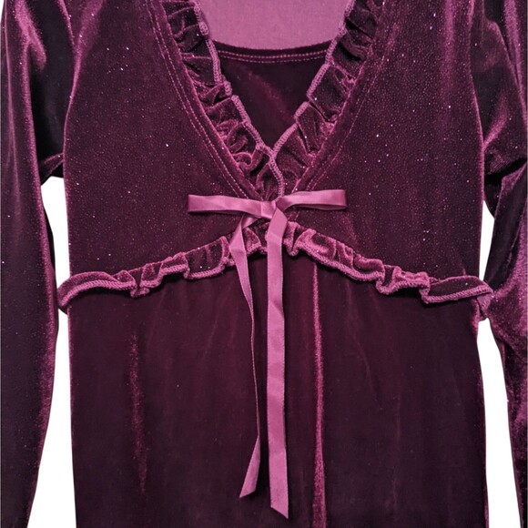 SPEECHLESS Girl Christmas Holiday Dress Velour Sparkles 7 - Picture 3 of 8